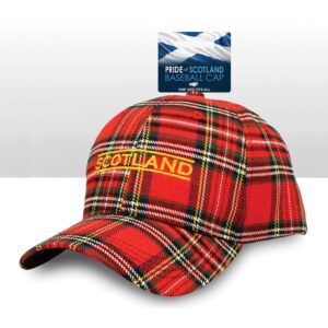 Scotland Embroidered Stewart Tartan Baseball Cap