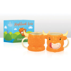 Highland Cow Head Sculpted 3D Ceramic Mug