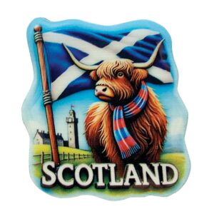 Cow & Saltire Epoxy Metal Magnet 3